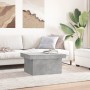 Mitteltisch aus grauem Beton-Ingenieurholz 80x55x40 cm von vidaXL, Couchtisch - Ref: Foro24-840866, Preis: 66,45 €, Rabatt: %