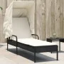 Sun lounger with black synthetic rattan hood by vidaXL, Loungers - Ref: Foro24-368188, Price: 188,86 €, Discount: %