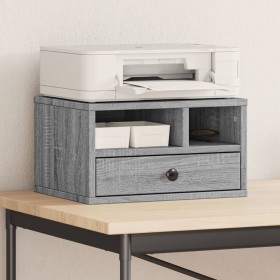 Soporte impresora madera ingeniería gris Sonoma 40x32x22,5 cm