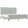 Estructura de cama Gris claro 200 x 200 cm Terciopelo