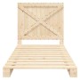 Estructura de cama con cabecero madera maciza pino 100x200 cm