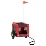 Remolque de bicicleta mascotas hierro tela Oxford rojo negro de vidaXL, Cochecitos para mascotas - Ref: Foro24-93908, Precio:...