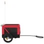 Remolque de bicicleta mascotas hierro tela Oxford rojo negro de vidaXL, Cochecitos para mascotas - Ref: Foro24-93908, Precio:...