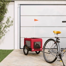 Pet Bicycle Trailer Iron Oxford Cloth Red Black by vidaXL, pet strollers - Ref: Foro24-93915, Price: 95,92 €, Discount: %