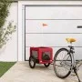 Pet Bicycle Trailer Iron Oxford Cloth Red Black by vidaXL, pet strollers - Ref: Foro24-93915, Price: 94,34 €, Discount: %