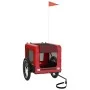 Pet Bicycle Trailer Iron Oxford Cloth Red Black by vidaXL, pet strollers - Ref: Foro24-93915, Price: 94,34 €, Discount: %