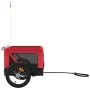 Pet Bicycle Trailer Iron Oxford Cloth Red Black by vidaXL, pet strollers - Ref: Foro24-93915, Price: 94,34 €, Discount: %