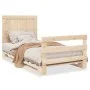 Estructura de cama con cabecero madera maciza pino 100x200 cm de vidaXL, Camas y somieres - Ref: Foro24-3281539, Precio: 144,...