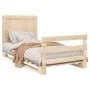 Bed frame with solid pine wood headboard 100x200 cm by vidaXL, Beds and slatted bases - Ref: Foro24-3281539, Price: 143,88 €,...