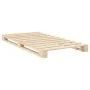 Bed frame with solid pine wood headboard 100x200 cm by vidaXL, Beds and slatted bases - Ref: Foro24-3281539, Price: 143,88 €,...