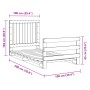 Estructura de cama con cabecero madera maciza pino 100x200 cm | Foro24.es | Tu tienda online para hogar, jardín y más Foro24.es