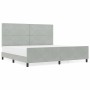 Estructura de cama Gris claro 200 x 200 cm Terciopelo