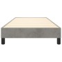 Estructura de cama sin colchón terciopelo gris claro 90x200 cm
