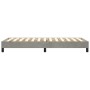 Estructura de cama sin colchón terciopelo gris claro 90x200 cm