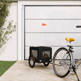 Pet Bicycle Trailer Iron Oxford Cloth Black by vidaXL, pet strollers - Ref: Foro24-93919, Price: 99,49 €, Discount: %