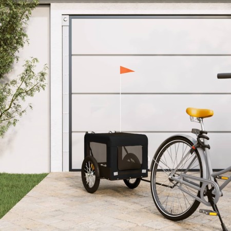 Pet Bicycle Trailer Iron Oxford Cloth Black by vidaXL, pet strollers - Ref: Foro24-93919, Price: 99,49 €, Discount: %