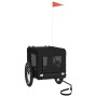 Haustier-Fahrradanhänger, Eisen-Oxford-Stoff, Schwarz von vidaXL, Kinderwagen für Haustiere - Ref: Foro24-93919, Preis: 99,49...