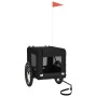 Haustier-Fahrradanhänger, Eisen-Oxford-Stoff, Schwarz von vidaXL, Kinderwagen für Haustiere - Ref: Foro24-93919, Preis: 99,49...