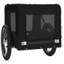 Haustier-Fahrradanhänger, Eisen-Oxford-Stoff, Schwarz von vidaXL, Kinderwagen für Haustiere - Ref: Foro24-93919, Preis: 99,49...