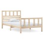 Estructura de cama madera maciza 100x200 cm