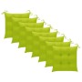 Garden chairs 8 pcs solid teak with bright green cushions by vidaXL, Garden chairs - Ref: Foro24-3072943, Price: 511,06 €, Di...