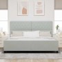 Estructura de cama Gris claro 200 x 200 cm Terciopelo