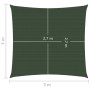 Segelmarkise HDPE dunkelgrün 160 g/m² 3x3 m von vidaXL, Sonnenschirme - Ref: Foro24-311439, Preis: 28,63 €, Rabatt: %