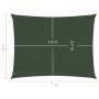 Sail awning dark green HDPE 160 g/m² 2x3 m by vidaXL, Umbrellas - Ref: Foro24-311447, Price: 25,89 €, Discount: %