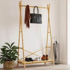 Coat rack with bamboo shelf 102x50x190 cm by vidaXL, Dresser Organizers and Bar Hangers - Ref: Foro24-368033, Price: 92,70 €,...