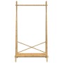 Garderobenständer mit Bambusregal 102x50x190 cm von vidaXL, Kommoden-Organizer und Bar-Kleiderbügel - Ref: Foro24-368033, Pre...