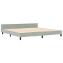 Estructura de cama Gris claro 200 x 200 cm Terciopelo