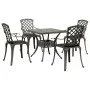 Garden dining set 5 pieces cast aluminum bronze by vidaXL, Garden sets - Ref: Foro24-3216349, Price: 680,01 €, Discount: %