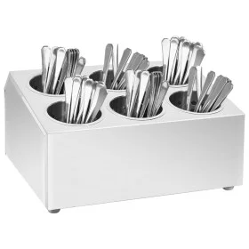 Cutlery holder with 6 square stainless steel grids by vidaXL, Cutlery and utensil trays - Ref: Foro24-51230, Price: 74,96 €, ...