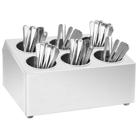 Cutlery holder with 6 square stainless steel grids by vidaXL, Cutlery and utensil trays - Ref: Foro24-51230, Price: 74,96 €, ...