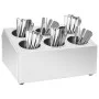 Cutlery holder with 6 square stainless steel grids by vidaXL, Cutlery and utensil trays - Ref: Foro24-51230, Price: 74,96 €, ...