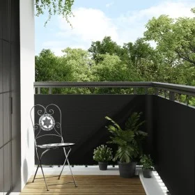 Black synthetic rattan balcony awning 400x80 cm by vidaXL, fence panels - Ref: Foro24-156298, Price: 32,98 €, Discount: %