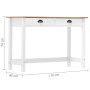 Mesa consola Hill con 2 cajones madera pino 110x45x74 cm de vidaXL, Mesas auxiliares - Ref: Foro24-288994, Precio: 101,71 €, ...