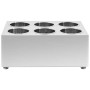 Cutlery holder with 6 square stainless steel grids by vidaXL, Cutlery and utensil trays - Ref: Foro24-51230, Price: 75,85 €, ...
