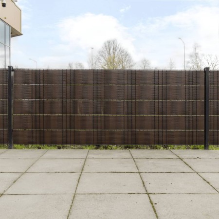 Balcony awnings 5 pcs synthetic rattan brown black 255x19 cm by vidaXL, fence panels - Ref: Foro24-156314, Price: 33,83 €, Di...