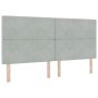 Estructura de cama Gris claro 200 x 200 cm Terciopelo