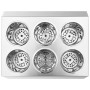 Cutlery holder with 6 square stainless steel grids by vidaXL, Cutlery and utensil trays - Ref: Foro24-51230, Price: 75,85 €, ...