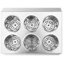 Cutlery holder with 6 square stainless steel grids by vidaXL, Cutlery and utensil trays - Ref: Foro24-51230, Price: 74,96 €, ...