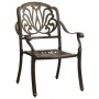 Bistrotisch und Stühle, 3-teilig, Aluminiumguss, bronzefarben von vidaXL, Gartensets - Ref: Foro24-3216337, Preis: 563,18 €, ...