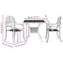 Bistro table and chairs 3 pieces cast aluminum bronze color by vidaXL, Garden sets - Ref: Foro24-3216337, Price: 521,23 €, Di...