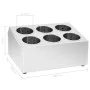Cutlery holder with 6 square stainless steel grids by vidaXL, Cutlery and utensil trays - Ref: Foro24-51230, Price: 74,96 €, ...