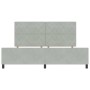Estructura de cama Gris claro 200 x 200 cm Terciopelo