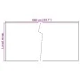 White synthetic rattan balcony awning 1000x90 cm by vidaXL, fence panels - Ref: Foro24-156293, Price: 87,16 €, Discount: %