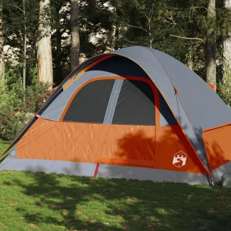 Tienda familiar con cúpula impermeable 6 personas gris naranja de vidaXL, Tiendas de campaña - Ref: Foro24-94557, Precio: 117...