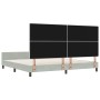 Estructura de cama Gris claro 200 x 200 cm Terciopelo