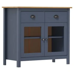 Hill bedside table solid gray pine wood 90x40x80 cm by vidaXL, Sideboards - Ref: Foro24-288941, Price: 137,26 €, Discount: %